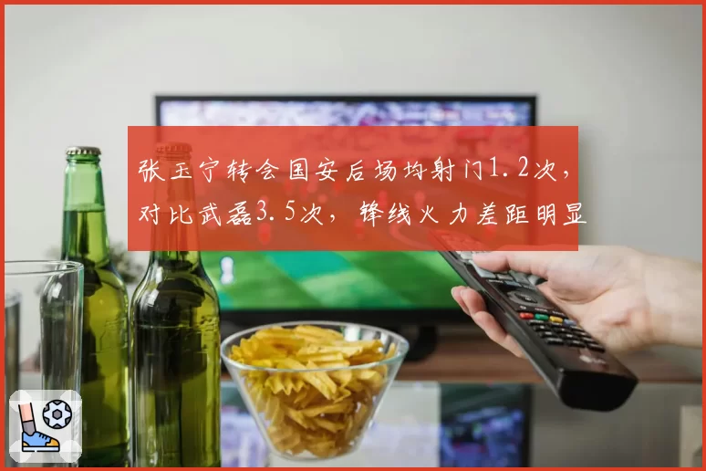 张玉宁转会国安后场均射门1.2次，对比武磊3.5次，锋线火力差距明显